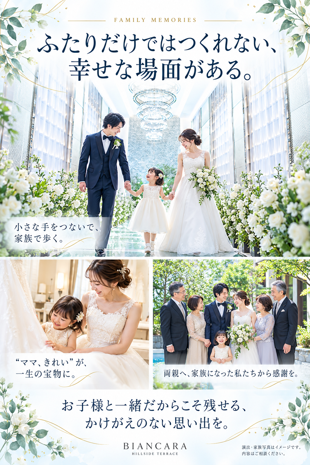 ふたりだけではつくれない、幸せな場面がある。家族でつくる、かけがえのない結婚式。